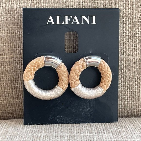 Alfani Women Earrings Ear Jewelry Hoops Doorknocker Post Earrings $25 - Picture 1 of 7